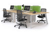 Switch - 4 Person Workstation White Frame [1200L x 800W with Cable Scallop] - Thumbnail 16 