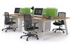 Switch - 4 Person Workstation White Frame [1200L x 800W with Cable Scallop] - Thumbnail 29 