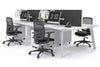 Switch - 4 Person Workstation White Frame [1200L x 800W with Cable Scallop] - Thumbnail 13 