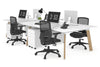 Switch - 4 Person Workstation Wood Imprint Frame [1400L x 700W] - Thumbnail 1 