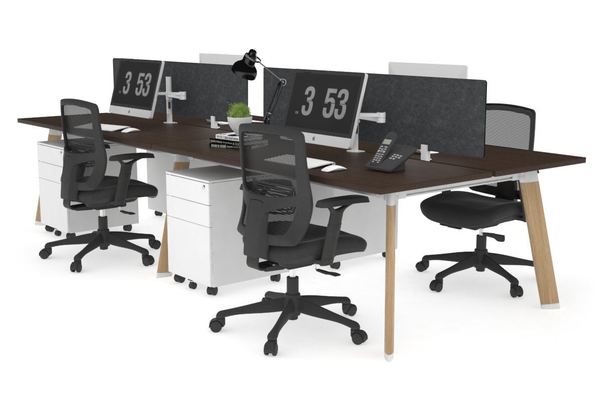 Switch - 4 Person Workstation Wood Imprint Frame [1400L x 700W] Jasonl 