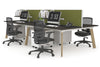 Switch - 4 Person Workstation Wood Imprint Frame [1400L x 800W with Cable Scallop] - Thumbnail 59 