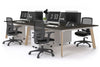 Switch - 4 Person Workstation Wood Imprint Frame [1400L x 800W with Cable Scallop] - Thumbnail 55 