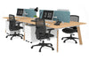 Switch - 4 Person Workstation Wood Imprint Frame [1400L x 800W with Cable Scallop] - Thumbnail 68 