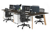 Switch - 4 Person Workstation Wood Imprint Frame [1400L x 800W with Cable Scallop] - Thumbnail 73 