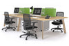 Switch - 4 Person Workstation Wood Imprint Frame [1400L x 800W with Cable Scallop] - Thumbnail 16 