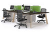 Switch - 4 Person Workstation Wood Imprint Frame [1400L x 800W with Cable Scallop] - Thumbnail 28 