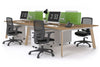 Switch - 4 Person Workstation Wood Imprint Frame [1400L x 800W with Cable Scallop] - Thumbnail 41 