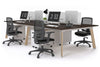 Switch - 4 Person Workstation Wood Imprint Frame [1400L x 800W with Cable Scallop] - Thumbnail 29 