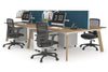 Switch - 4 Person Workstation Wood Imprint Frame [1400L x 800W with Cable Scallop] - Thumbnail 48 