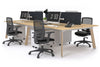 Switch - 4 Person Workstation Wood Imprint Frame [1400L x 800W with Cable Scallop] - Thumbnail 19 