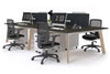 Switch - 4 Person Workstation Wood Imprint Frame [1400L x 800W with Cable Scallop] - Thumbnail 56 