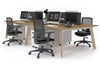 Switch - 4 Person Workstation Wood Imprint Frame [1400L x 800W with Cable Scallop] - Thumbnail 43 