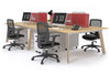 Switch - 4 Person Workstation Wood Imprint Frame [1400L x 800W with Cable Scallop] - Thumbnail 15 