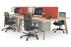 Switch - 4 Person Workstation Wood Imprint Frame [1400L x 800W with Cable Scallop] - Thumbnail 20 