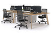 Switch - 4 Person Workstation Wood Imprint Frame [1400L x 800W with Cable Scallop] - Thumbnail 44 