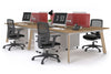 Switch - 4 Person Workstation Wood Imprint Frame [1400L x 800W with Cable Scallop] - Thumbnail 40 