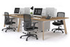 Switch - 4 Person Workstation Wood Imprint Frame [1400L x 800W with Cable Scallop] - Thumbnail 42 