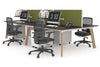Switch - 4 Person Workstation Wood Imprint Frame [1400L x 800W with Cable Scallop] - Thumbnail 34 