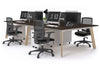 Switch - 4 Person Workstation Wood Imprint Frame [1400L x 800W with Cable Scallop] - Thumbnail 30 
