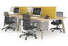 Switch - 4 Person Workstation Wood Imprint Frame [1400L x 800W with Cable Scallop] - Thumbnail 21 