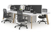 Switch - 4 Person Workstation Wood Imprint Frame [1400L x 800W with Cable Scallop] - Thumbnail 13 