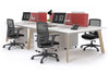 Switch - 4 Person Workstation Wood Imprint Frame [1400L x 800W with Cable Scallop] - Thumbnail 2 