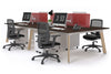 Switch - 4 Person Workstation Wood Imprint Frame [1400L x 800W with Cable Scallop] - Thumbnail 27 
