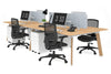 Switch - 4 Person Workstation Wood Imprint Frame [1400L x 800W with Cable Scallop] - Thumbnail 66 