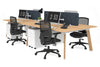 Switch - 4 Person Workstation Wood Imprint Frame [1400L x 800W with Cable Scallop] - Thumbnail 67 