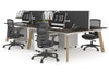 Switch - 4 Person Workstation Wood Imprint Frame [1800L x 800W with Cable Scallop] - Thumbnail 38 
