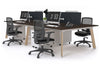 Switch - 4 Person Workstation Wood Imprint Frame [1800L x 800W with Cable Scallop] - Thumbnail 32 