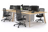 Switch - 4 Person Workstation Wood Imprint Frame [1800L x 800W with Cable Scallop] - Thumbnail 19 