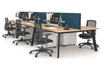 Switch - 6 Person Workstation Black Frame [1200L x 700W]
