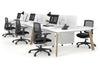 Switch - 6 Person Workstation Wood Imprint Frame [1200L x 800W with Cable Scallop] - Thumbnail 5 