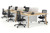 Switch - 6 Person Workstation Wood Imprint Frame [1200L x 800W with Cable Scallop] - Thumbnail 17 