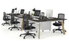 Switch - 6 Person Workstation Wood Imprint Frame [1200L x 800W with Cable Scallop] - Thumbnail 39 