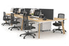 Switch - 6 Person Workstation Wood Imprint Frame [1200L x 800W with Cable Scallop] - Thumbnail 25 