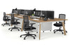 Switch - 6 Person Workstation Wood Imprint Frame [1200L x 800W with Cable Scallop] - Thumbnail 31 