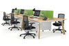 Switch - 6 Person Workstation Wood Imprint Frame [1200L x 800W with Cable Scallop] - Thumbnail 16 