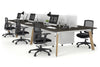 Switch - 6 Person Workstation Wood Imprint Frame [1200L x 800W with Cable Scallop] - Thumbnail 42 