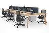 Switch - 6 Person Workstation Wood Imprint Frame [1200L x 800W with Cable Scallop] - Thumbnail 55 