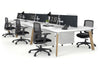 Switch - 6 Person Workstation Wood Imprint Frame [1400L x 800W with Cable Scallop] - Thumbnail 7 