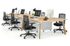 Switch - 6 Person Workstation Wood Imprint Frame [1400L x 800W with Cable Scallop] - Thumbnail 14 