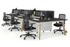Switch - 6 Person Workstation Wood Imprint Frame [1400L x 800W with Cable Scallop] - Thumbnail 43 