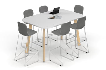  - Switch Collaborative Counter High Table - Large Rounded Corners [1800L x 1200W with Large Rounded Corners] - 1
