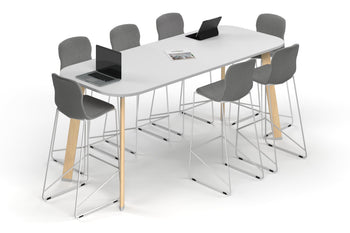  - Switch Collaborative Counter High Table - Large Rounded Corners [2400L x 1000W with Large Rounded Corners] - 1