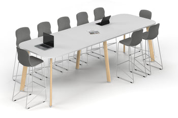  - Switch Collaborative Counter High Table - Large Rounded Corners [3600L x 1200W with Large Rounded Corners] - 1