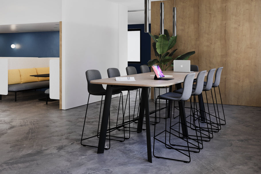 Environmental image of Switch Collaborative Counter High Table - Large Rounded Corners [1800L x 1200W with Large Rounded Corners]