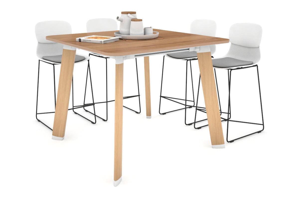 Switch Collaborative Large Counter High Table - Rounded Corners [1100L x 1100W with Rounded Corners] Jasonl wood imprint leg salvage oak 